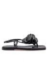 VIC MATIE VIC MATIE LEATHER SANDAL WITH FLOWER