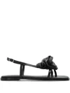 Vic Matie Black Open Sandals In Black