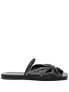 Vic Matie Strappy Slide Sandals In Black