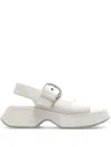 Vic Matie Leather Sandals In Neutrals