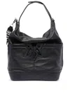 Vic Matie Leather Shoulder Bag In Black