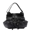 Vic Matie Leather Shoulder Bag In Black