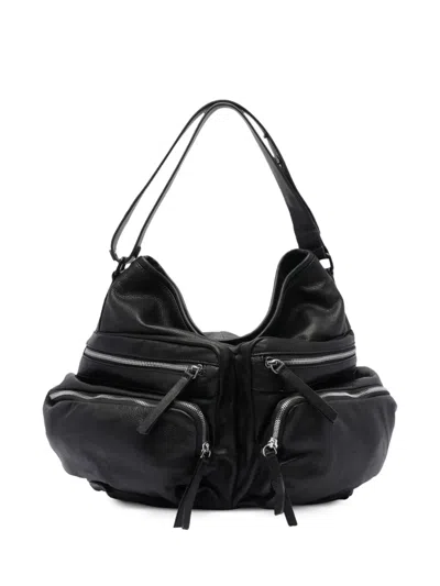 Vic Matie Schultertasche Aus Leder In Schwarz