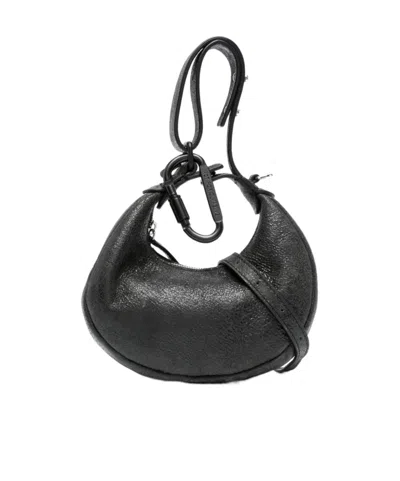 Vic Matie Leather Tote Bag In Black