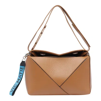 Vic Matie Logo Crossbody Bag In Brown