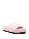 Vic Matie Logo-debossed Slides In Pink