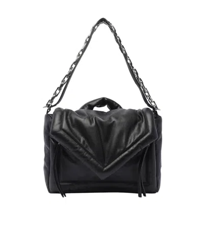 Vic Matie Logo-plaque Shoulder Bag In Black