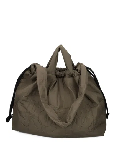 Vic Matie Logo-quilted Tote Bag In Brown