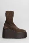 Vic Matie Magnifico 350 High Heels Ankle Boots In Brown Suede In Brown