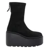 Vic Matie 100mm Stripy Platform Boots In Black