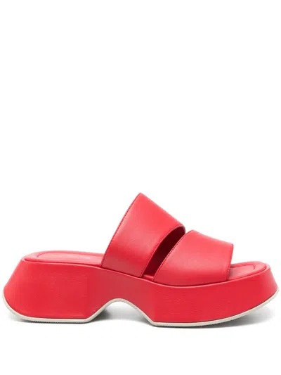 Vic Matie Mini Yoko Mules In Red