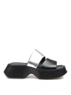 Vic Matie Mini Yoko Sandal In Black And Silver Color