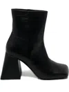 Vic Matie Minimal Daytona Ankle Boot In Black