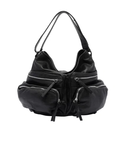 Vic Matie Multi-pocket Shoulder Bag In Black