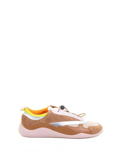 Vic Matie' Multicolor Sneaker In Suede And Fabric