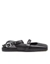 Vic Matie Square Closed Chanel Ballerina Shoe In Nappa Color Black In Grey