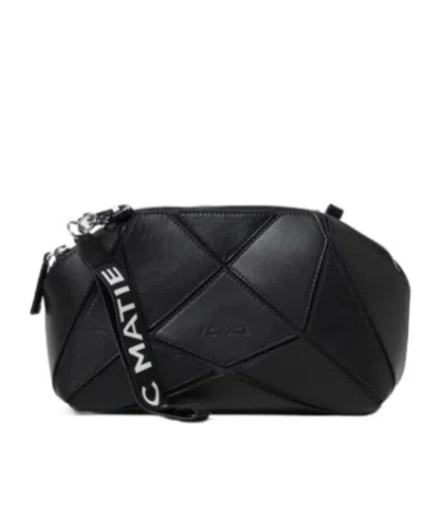 Vic Matie Origami-engraved Leather Crossbody Bag