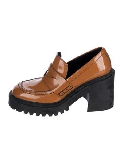 Pre-owned Vic Matie Patent Leather Pumps In Brown
