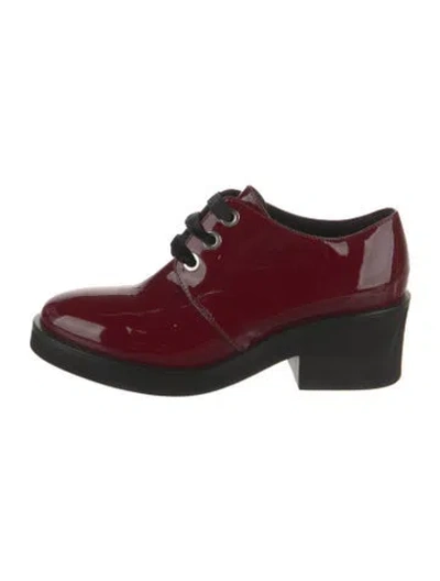 Pre-owned Vic Matie Patent Leather Pumps In Burgundy