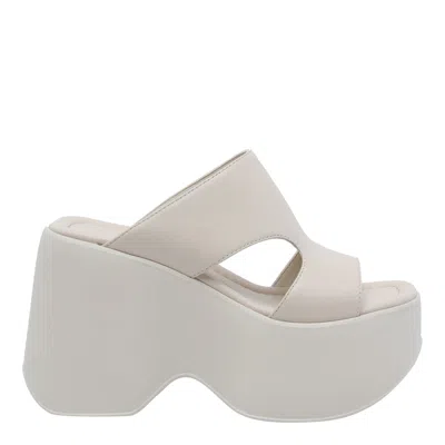 Vic Matie Plateau Platform Sandals In Neutral