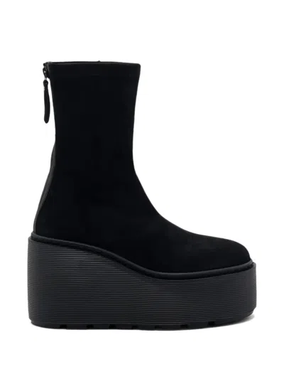 Vic Matie Platform Ankle Boots In Black