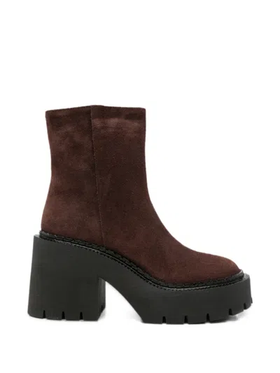 Vic Matie Platform Ankle Boots In Brown