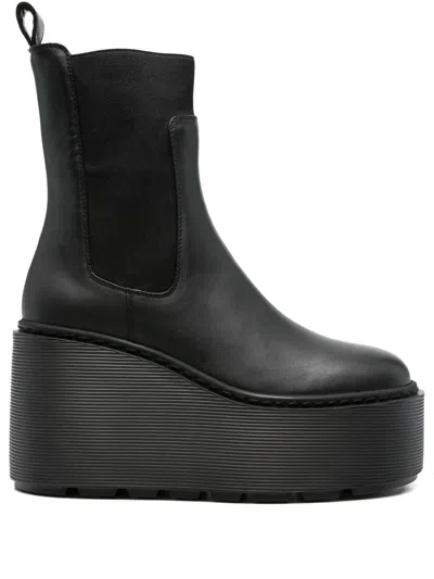 Vic Matie Platform Elastic-insert Boots In Black