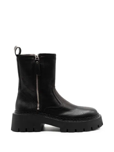 Vic Matie Platform Lug-sole Boots In Black