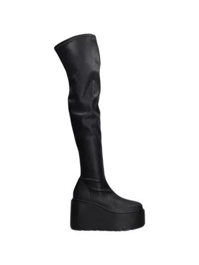 Vic Matie Platform Over-the-knee Boots In Black