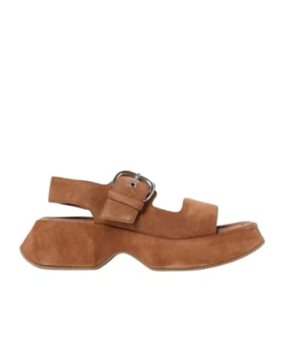 Vic Matie Platform Sandals In Brown