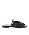 Vic Matie Pleated Slide Sandals In Black