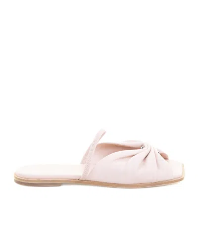 Vic Matie Pleated Slide Sandals In Pink