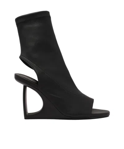 Vic Matie Pointed Open Toe Sandals In Black