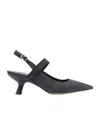 Vic Matie Pointed Toe High Heel Sandals In Black