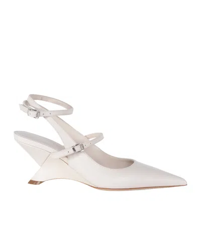 Vic Matie Pointed Toe Pumps In White