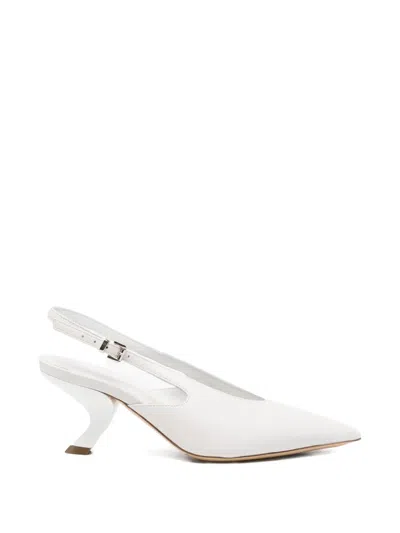 Vic Matie Pointed-toe Slingback Pumps In White