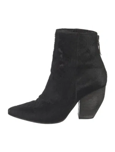 Pre-owned Vic Matie Ponyhair Boots In Black