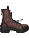Vic Matie Quilted Platform Combat Boots In Multi