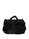 Vic Matie Rose Appliqué Tote Bag In Black