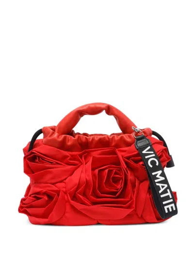 Vic Matie Roses Shoulder Bag In 红色