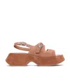 Vic Matie Round-headed Sandals With Platform Soles In Brown