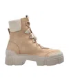 Vic Matie Round-toe Ankle Boots In Neutral