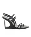 Vic Matie Round Toe High Heel Sandals In Black
