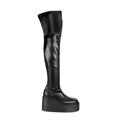 Vic Matie Round-toe Tall Boots In Black