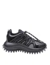 Vic Matie Split Sneakers In Rubberized Calfskin And Technical Fabric In Multi