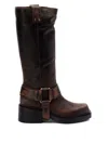 Vic Matie Saddle Calf-length Boots In Brown