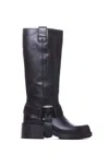Vic Matie Pampas High Heels Boots In Black Leather