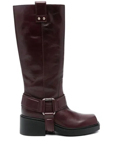 Vic Matie Saddle Boots In Red