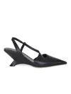 Vic Matie Swan Cut Out-detail Slingback Heels In Multi