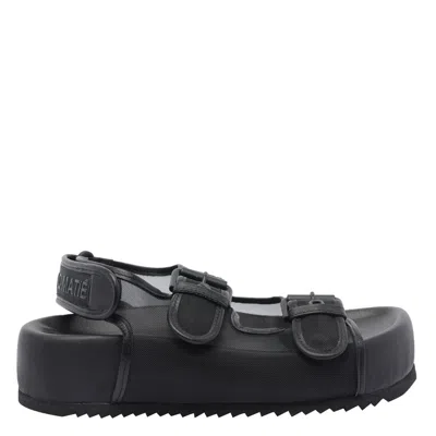 Vic Matie Tulle Sandals In Black